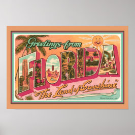 Poster "Salutations de Floride" Nostalgale