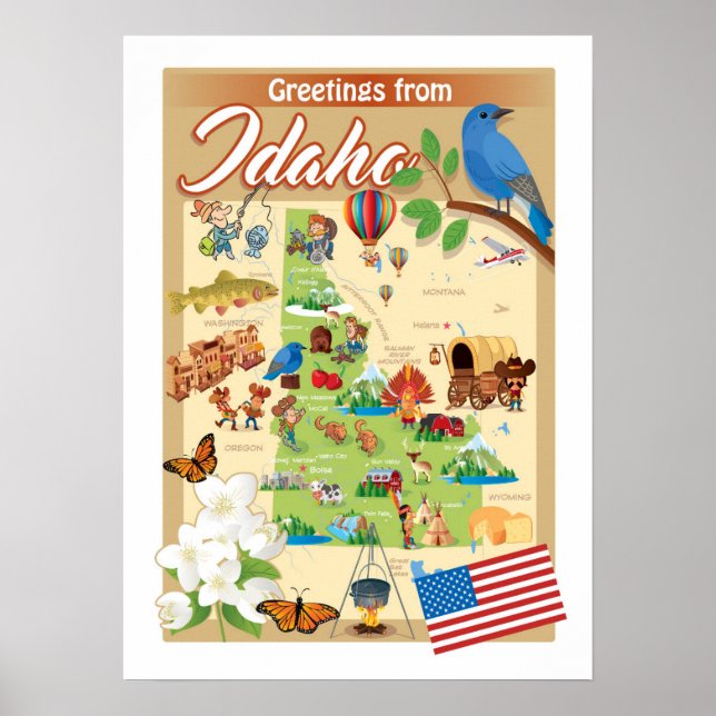 Poster Salutations de Idaho (Devant)