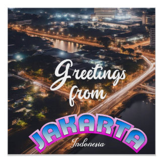 Poster Salutations de Jakarta Indonésie