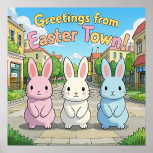 Poster Salutations de la fête de Pâques