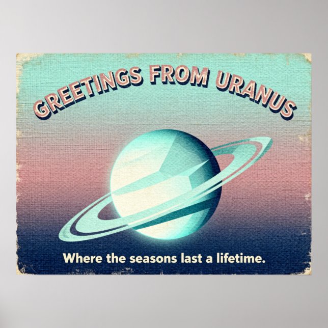 Poster Salutations de l'affiche de science-fiction Uranus (Devant)