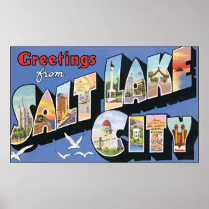 Poster Salutations de Salt Lake City, cru