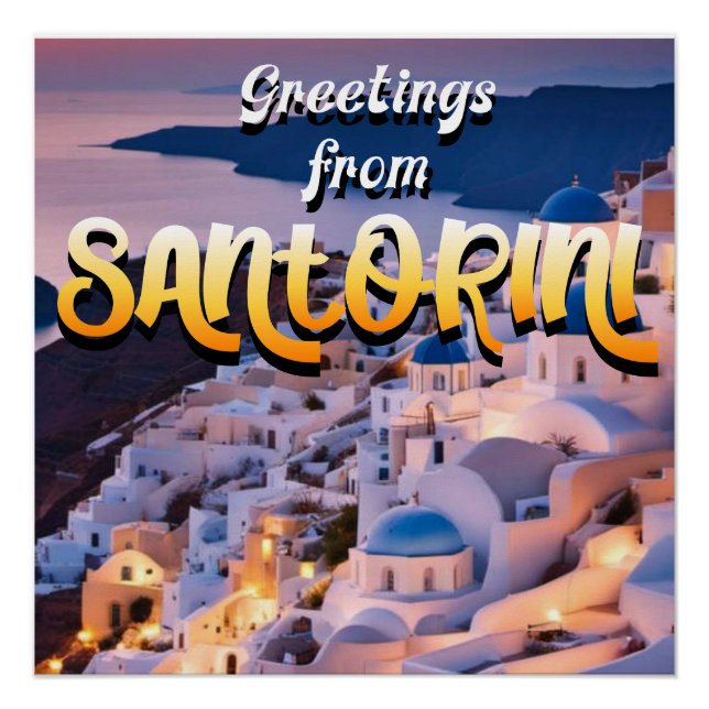 Poster Salutations de Santorin (Devant)