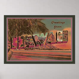 Poster Salutations d'Hawaii