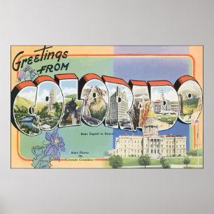 Poster Salutations du Colorado, cru