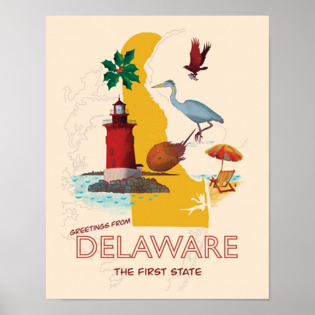 Poster Salutations du Delaware (Devant)