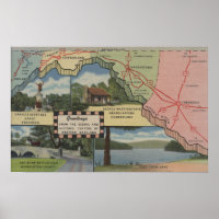 Salutations Du Maryland Occidental (Carte Détaillé