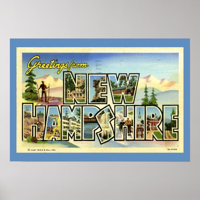 Poster Salutations Du New Hampshire (Devant)