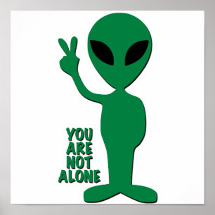 Poster Salutations extraterrestres - Vous n'êtes pas seul