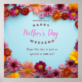 POSTER SALUTATIONS SPÉCIALES DE LA FÊTE DE LA MÈRE EN LIG