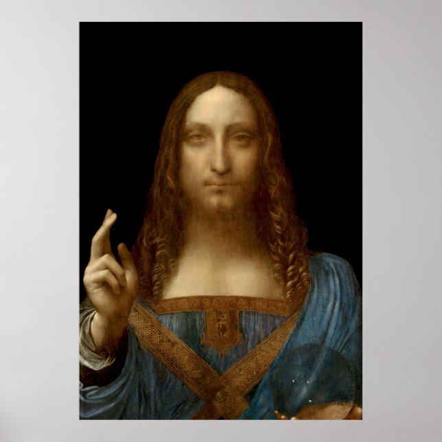 Poster Salvator Mundi by Leonardo da Vinci (Devant)