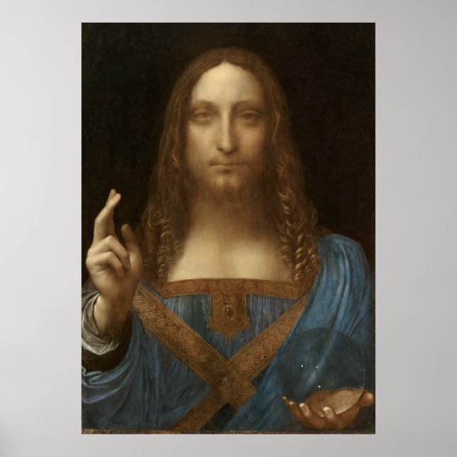Poster Salvator Mundi de Léonard de Vinci (Jésus-Christ) (Devant)