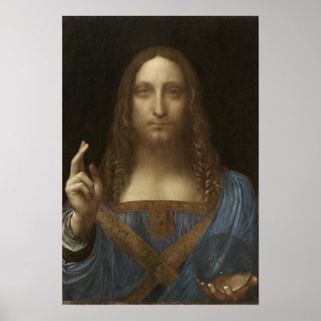 Poster Salvator Mundi, Leonardo Da Vinci, Peinture classi (Devant)