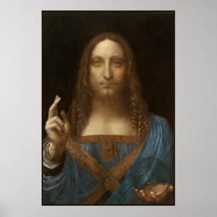 Poster Salvator Mundi v. 1500 Léonard de Vinci Beaux-Arts