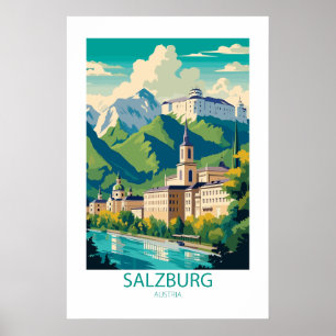 Poster Salzbourg Autriche célèbres lieux de voyage