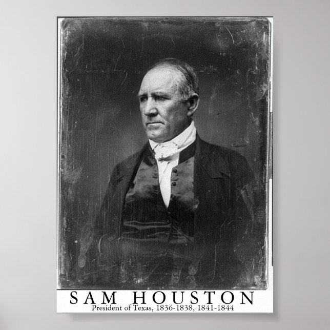 Poster Sam Houston, président du Texas (Devant)