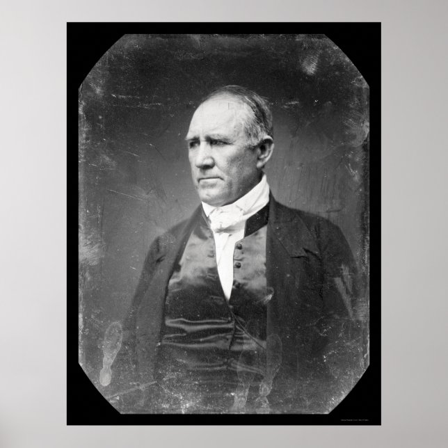 Poster Sam Houston Texas Daguerreotype 1841 (Devant)