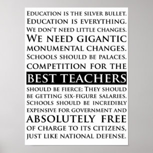 Poster Sam Seaborn Discours sur l'éducation L'aile ouest