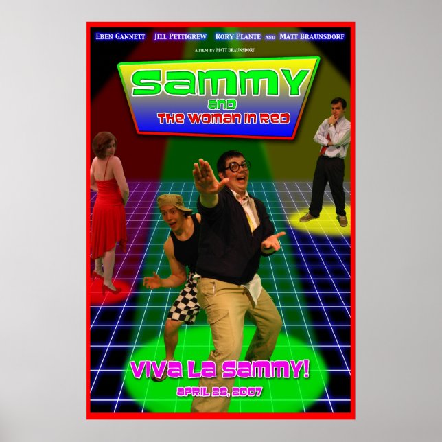 Poster Sammy et la femme dans l'affiche du théâtre rouge (Devant)