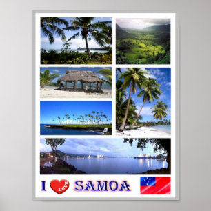 Poster Samoa - I Love -