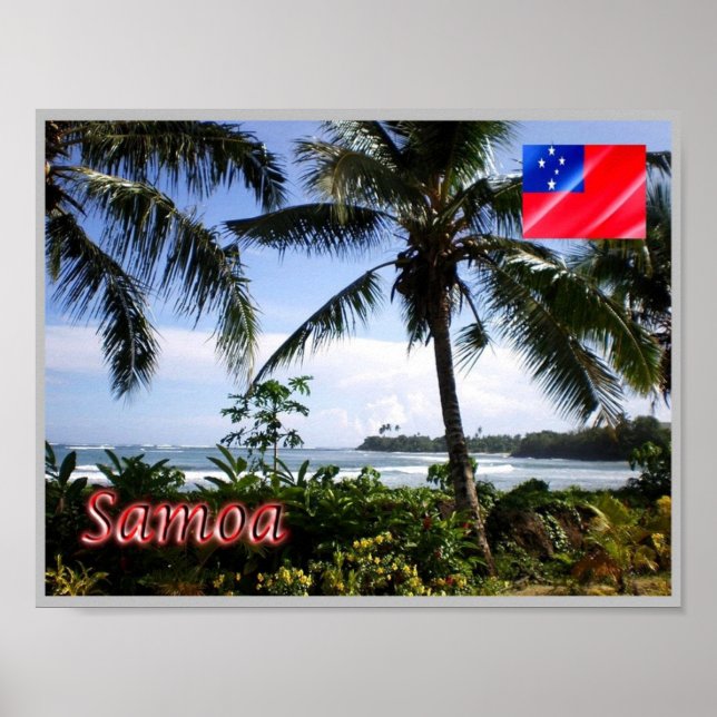 Poster Samoa - Littoral - Panorama - (Devant)
