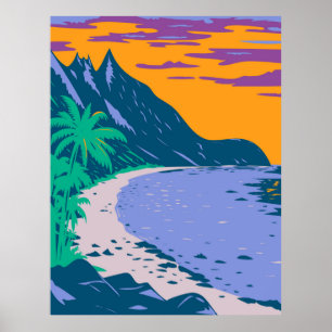 Poster Samoa Ofu Beach