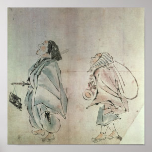 Poster Samouraïs suivi d'un employé