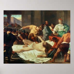 Poster Samson a trahi par Delilah (l'huile sur la toile)