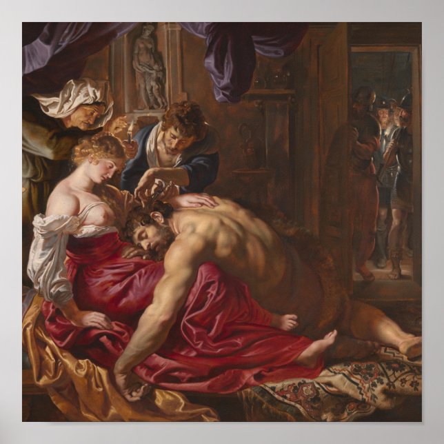 Poster Samson et Delilah par Peter Paul Rubens (Devant)