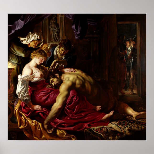 Poster Samson et Delilah par Peter Paul Rubens (Devant)