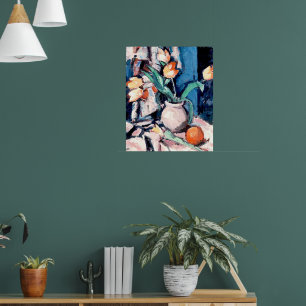 Poster Samuel Peploe, Tulipes dans un pot brun,