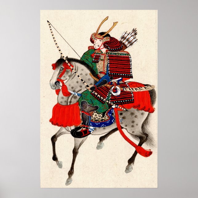 Poster Samurai à cheval 1878 (Devant)