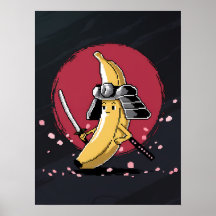 Samurai Pixel et Banana Artwork