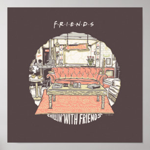 Poster S'amuser avec FRIENDS™ Cartoon
