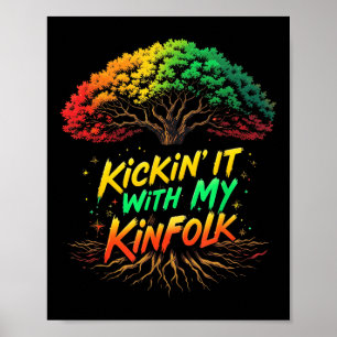 Poster S'amuser avec ma parenté drôle réunion de famille 
