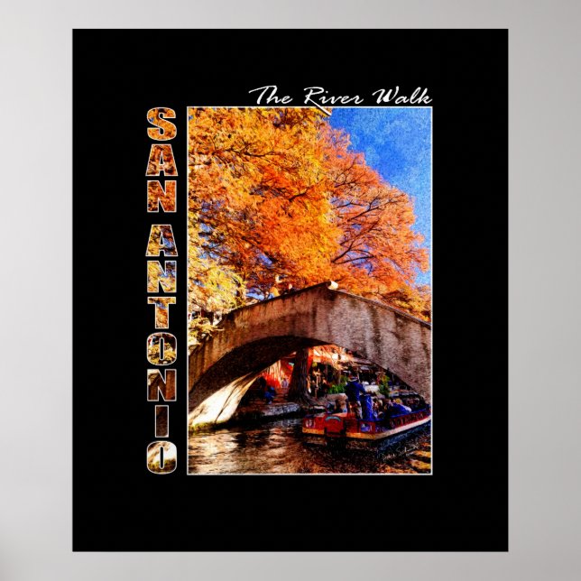 Poster San Antonio, Texas : River Walk Bridge (Devant)