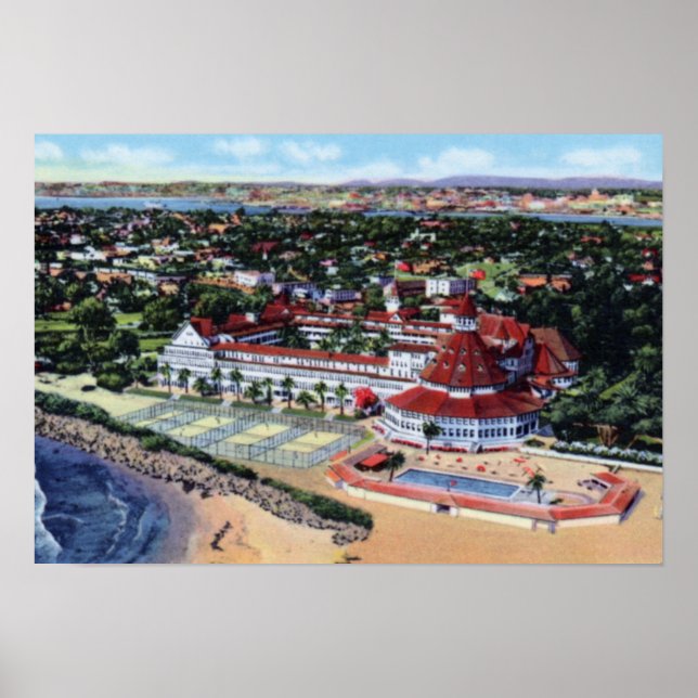 Poster San Diego California Hotel Del Coronado (Devant)