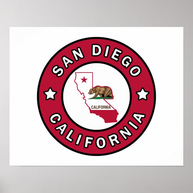 Poster San Diego Californie (Devant)