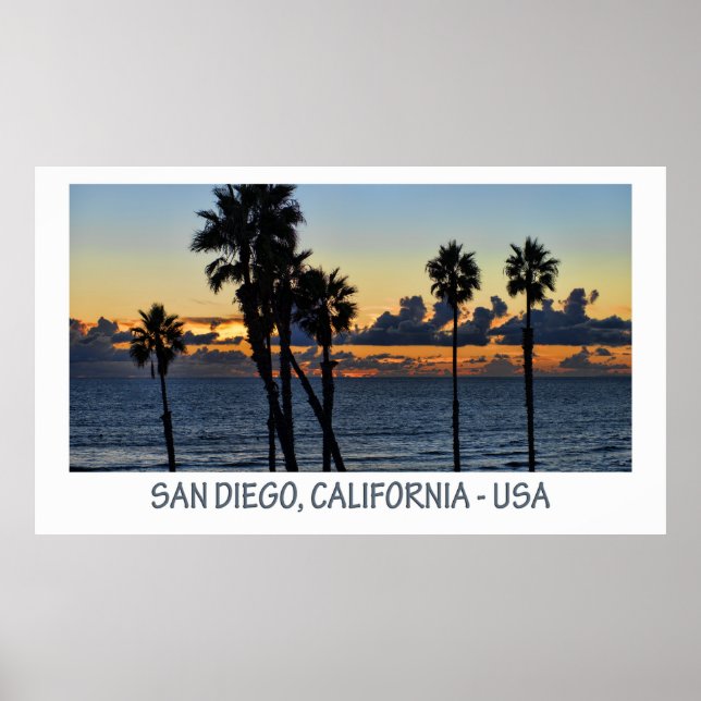 Poster San Diego, Kalifornien (USA) (Vorne)