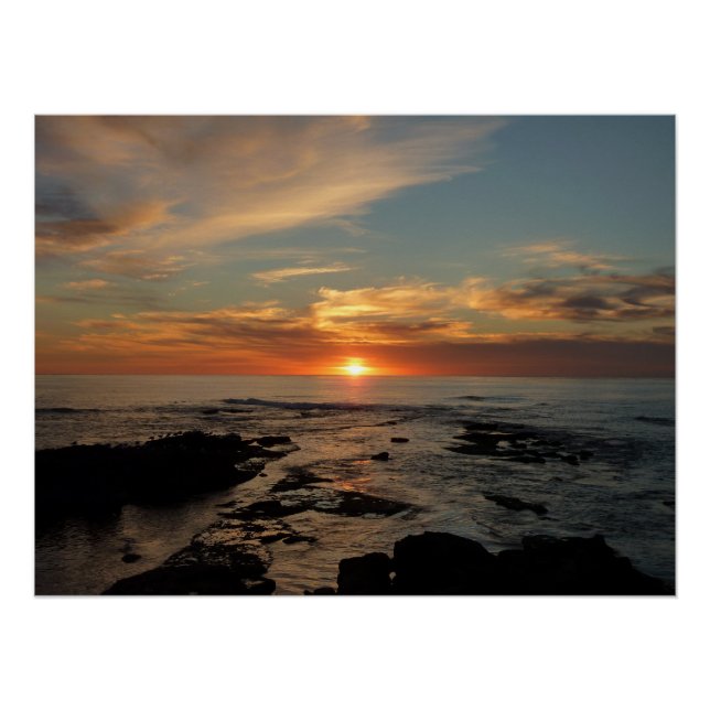 Poster San Diego Sunset II California Seascape (Devant)