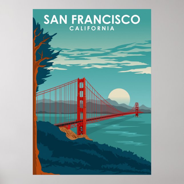 Poster San Francisco California United States Travel (Devant)