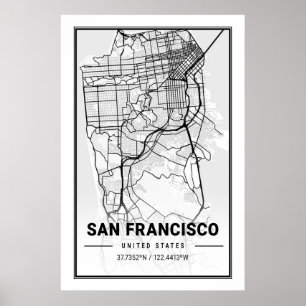 Poster San Francisco California USA City Travel City Cart