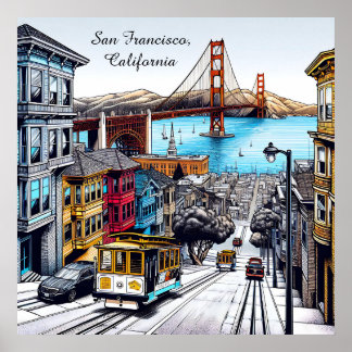 Poster San Francisco, Californie