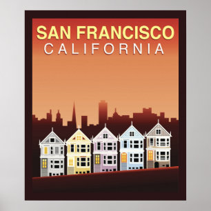 Poster San Francisco, Californie Les Dames Peintes