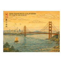 San Francisco Californie Skyline en Ukiyo japonais