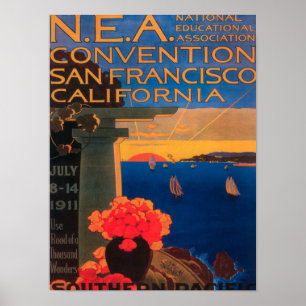 Poster San Francisco, convention de CaliforniaN.E.A.