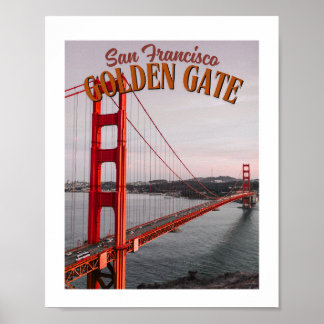 Poster San Francisco Golden Gate Bridge - Voyage Iconique