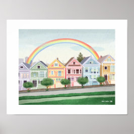 Poster San Francisco Pastel Peint Dames Art