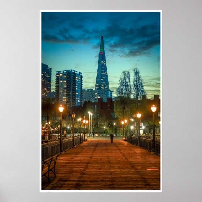 Poster San Francisco Skyline Transamerica Pyramid Print (Devant)