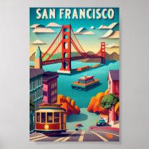 San Francisco, Villes du Monde, style Vintage